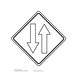 Раскраска: Дорожный знак (объекты) #119190 - Бесплатные раскраски для печати