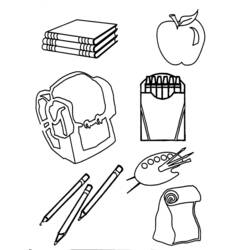 Раскраска: Школьный материал (объекты) #118265 - Бесплатные раскраски для печати
