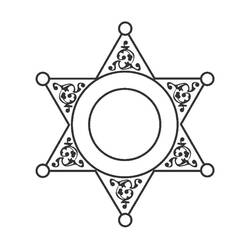 Раскраска: Звезда Шерифа (объекты) #118674 - Бесплатные раскраски для печати