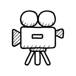 Раскраски: Видеокамера - Бесплатные раскраски для печати