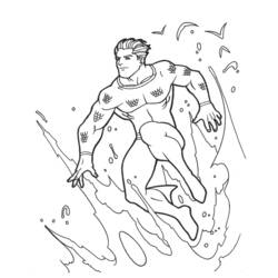 Раскраска: Аквамэн (Супер герой) #84976 - Бесплатные раскраски для печати