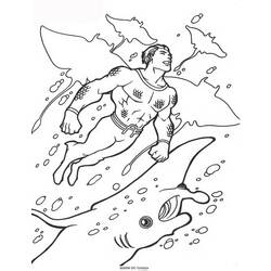 Раскраска: Аквамэн (Супер герой) #84991 - Бесплатные раскраски для печати