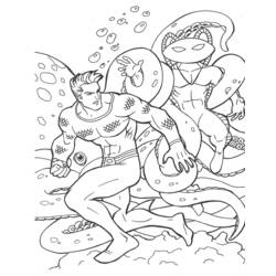 Раскраска: Аквамэн (Супер герой) #85007 - Бесплатные раскраски для печати