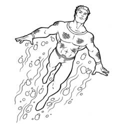 Раскраска: Аквамэн (Супер герой) #85014 - Бесплатные раскраски для печати