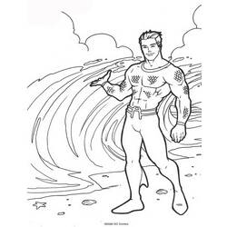 Раскраска: Аквамэн (Супер герой) #85153 - Бесплатные раскраски для печати