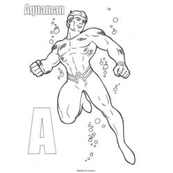 Раскраска: Аквамэн (Супер герой) #85165 - Бесплатные раскраски для печати