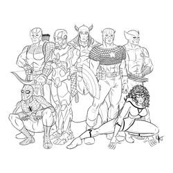 Раскраска: Мстители (Супер герой) #74015 - Бесплатные раскраски для печати