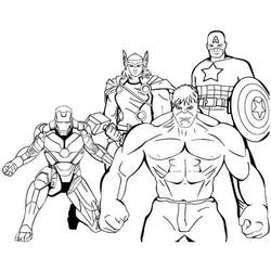 Раскраски: Мстители - Бесплатные раскраски для печати
