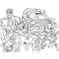 Раскраска: Мстители (Супер герой) #74029 - Бесплатные раскраски для печати