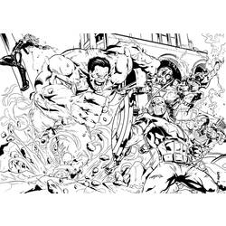 Раскраска: Мстители (Супер герой) #74074 - Бесплатные раскраски для печати