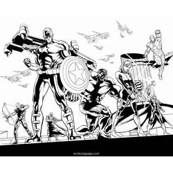 Раскраска: Мстители (Супер герой) #74076 - Бесплатные раскраски для печати