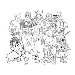 Раскраска: Мстители (Супер герой) #74104 - Бесплатные раскраски для печати