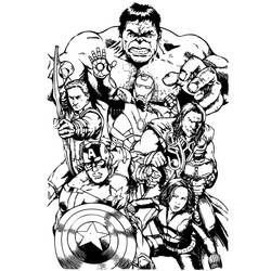 Раскраска: Мстители (Супер герой) #74108 - Бесплатные раскраски для печати