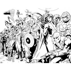 Раскраска: Мстители (Супер герой) #74129 - Бесплатные раскраски для печати