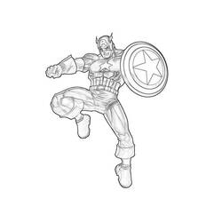 Раскраска: Капитан америка (Супер герой) #76566 - Бесплатные раскраски для печати