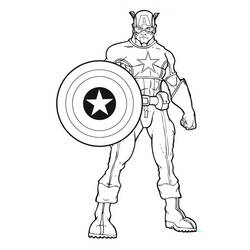 Раскраска: Капитан америка (Супер герой) #76567 - Бесплатные раскраски для печати