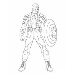 Раскраска: Капитан америка (Супер герой) #76570 - Бесплатные раскраски для печати