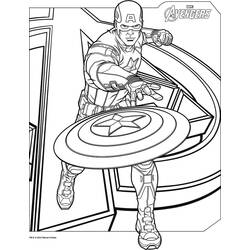 Раскраска: Капитан америка (Супер герой) #76571 - Бесплатные раскраски для печати