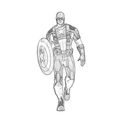 Раскраска: Капитан америка (Супер герой) #76574 - Бесплатные раскраски для печати
