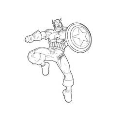 Раскраска: Капитан америка (Супер герой) #76578 - Бесплатные раскраски для печати