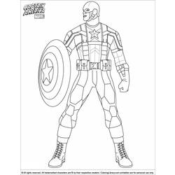 Раскраска: Капитан америка (Супер герой) #76590 - Бесплатные раскраски для печати