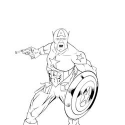 Раскраска: Капитан америка (Супер герой) #76602 - Бесплатные раскраски для печати