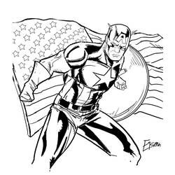 Раскраска: Капитан америка (Супер герой) #76606 - Бесплатные раскраски для печати