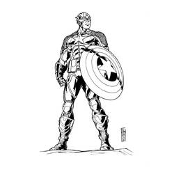 Раскраска: Капитан америка (Супер герой) #76608 - Бесплатные раскраски для печати
