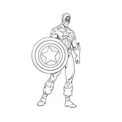 Раскраска: Капитан америка (Супер герой) #76612 - Бесплатные раскраски для печати