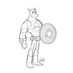 Раскраска: Капитан америка (Супер герой) #76635 - Бесплатные раскраски для печати