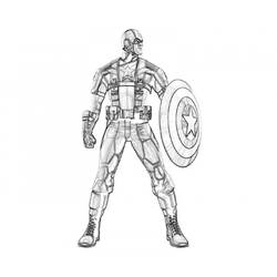 Раскраска: Капитан америка (Супер герой) #76640 - Бесплатные раскраски для печати