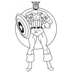 Раскраска: Капитан америка (Супер герой) #76645 - Бесплатные раскраски для печати