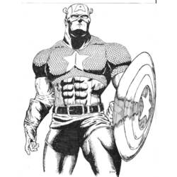 Раскраска: Капитан америка (Супер герой) #76652 - Бесплатные раскраски для печати