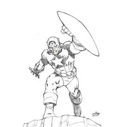 Раскраска: Капитан америка (Супер герой) #76653 - Бесплатные раскраски для печати