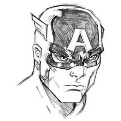 Раскраска: Капитан америка (Супер герой) #76665 - Бесплатные раскраски для печати