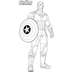 Раскраска: Капитан америка (Супер герой) #76680 - Бесплатные раскраски для печати