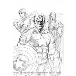 Раскраска: Капитан америка (Супер герой) #76721 - Бесплатные раскраски для печати