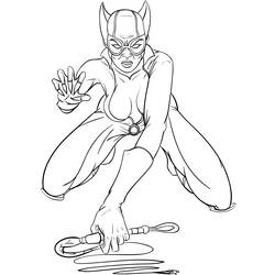 Раскраска: Catwoman (Супер герой) #78045 - Бесплатные раскраски для печати