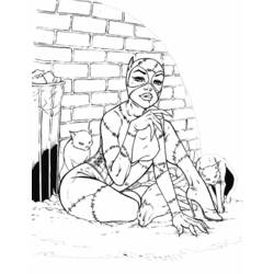 Раскраска: Catwoman (Супер герой) #78054 - Бесплатные раскраски для печати