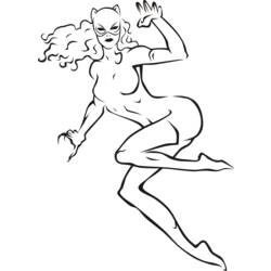 Раскраска: Catwoman (Супер герой) #78058 - Бесплатные раскраски для печати