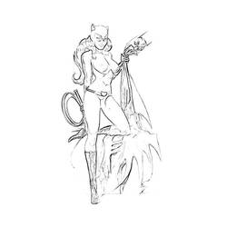 Раскраска: Catwoman (Супер герой) #78060 - Бесплатные раскраски для печати
