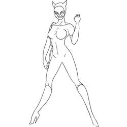 Раскраски: Catwoman - Бесплатные раскраски для печати