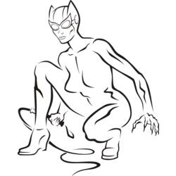 Раскраска: Catwoman (Супер герой) #78069 - Бесплатные раскраски для печати
