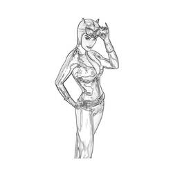 Раскраска: Catwoman (Супер герой) #78071 - Бесплатные раскраски для печати