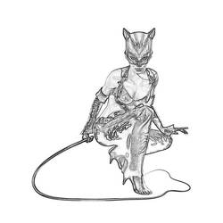 Раскраска: Catwoman (Супер герой) #78072 - Бесплатные раскраски для печати