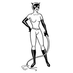 Раскраска: Catwoman (Супер герой) #78081 - Бесплатные раскраски для печати