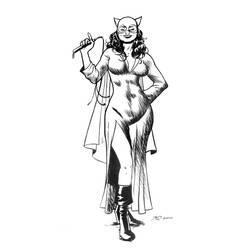Раскраска: Catwoman (Супер герой) #78085 - Бесплатные раскраски для печати