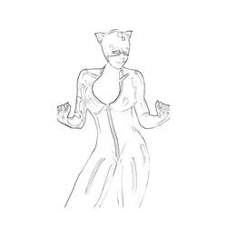 Раскраска: Catwoman (Супер герой) #78087 - Бесплатные раскраски для печати