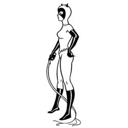 Раскраска: Catwoman (Супер герой) #78100 - Бесплатные раскраски для печати
