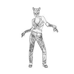 Раскраска: Catwoman (Супер герой) #78103 - Бесплатные раскраски для печати